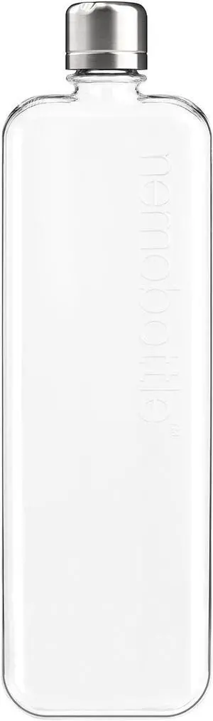 memobottle Slim - 15oz (450ml) - Sleek, Slim & Flat Water Bottle for Bags, Laptops & Books | BPA Free Tritan | Modern, Minimalist | Ideal for Gym & Daily Use