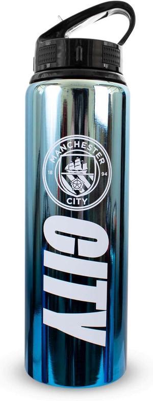 Hy-Pro Officially Licensed F.C 750ml Aluminium UV Bottle | Integrated Folding Straw, Neochrome Finish, Leakproof, Lightweight