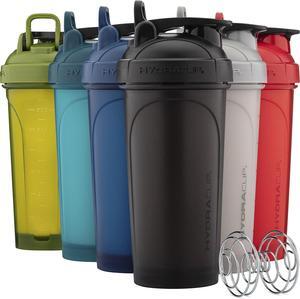 Hydra Cup PRO Shaker Bottles [6 Pack]  Thick-Walled, Leak-Proof, Built to Last  Fast Mixing Stainless Steel Whisk  Premium Handle, Patented Shaker Cups