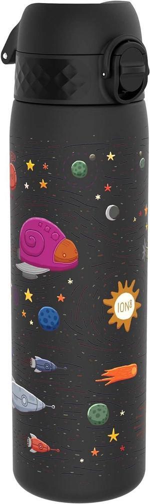 Ion8 Water Bottle, 500 ml/18 oz, Leak Proof, Easy to Open, Secure Lock, Dishwasher Safe, BPA Free, Hygienic Flip Cover, Carry Handle, Easy Clean, Odor Free, Carbon Neutral, Black, Spaceships Design Ion8 Water Bottle, 500 ml/18 oz, Leak Proof, Easy to Open, Secure Lock, Dishwasher Safe, BPA Free, Hygienic Flip Cover, Carry Handle, Easy Clean, Odor Free, Carbon Neutral, Black, Spaceships Design