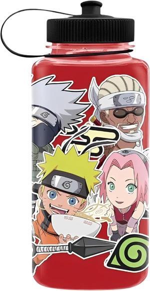 JUST FUNKY Naruto Sticker Bomb 32oz Plastic Water Bottle
