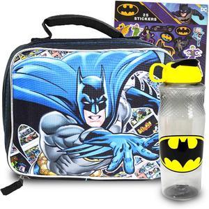 DC Comics Batman Lunch Box and Bottle Bundle - Batman School Supplies with Insulated Lunch Box and 30oz Water Bottle