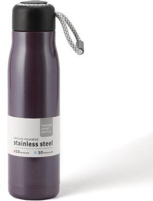 17 oz Stainless Steel Water Bottle Double Wall Vacuum Insulated Kids Wide Mouth Flask with Leakproof Portable Lid