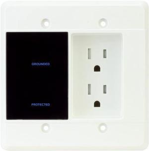 Power Series in-Wall Surge Protector w/Recessed Dual Outlet, 1080 Joules