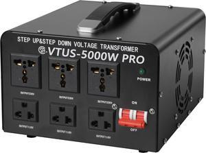5000 Watt Voltage Converter Transformer - Heavy Duty Step Up/Down Convert from 110-120 Volt to 220-240 Volt and from 220-240 Volt to 110-120 Volt