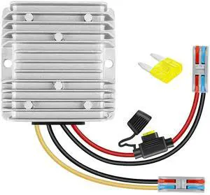 HOMELYLIFE 20A 240W DC 24V 36V 48V to 12V Voltage Converter with Fuse Step Down Regulator Buck Reducer Power Converter Waterproof Transformer for Golf Cart