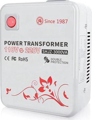 SUNSHUN 3000W Step Up Voltage Converter Transformer 110V to 220V Step Up Transformer 120v to 240v Household with Temperature Protection for European Asian Appliances in The USA