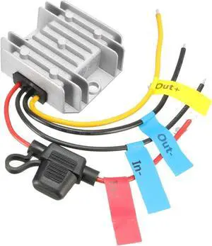 uxcell Power Voltage Converter DC 12V/24V to DC 6V 10A 60W Waterproof Voltage Convert Transformer