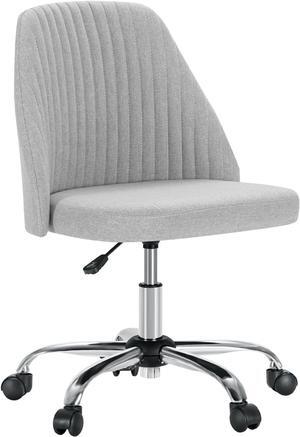 DUMOS Office Desk Chair, Modern Cute Rolling Vanity Swivel Task Chairs with Wheels, Comfortable Back Seat Armless for Home, Bedrooms, Office, Study, Student, Adults, Make-up, Dressing Room, Cloud DUMOS Office Desk Chair, Modern Cute Rolling Vanity Swivel Task Chairs with Wheels, Comfortable Back Seat Armless for Home, Bedrooms, Office, Study, Student, Adults, Make-up, Dressing Room, Cloud