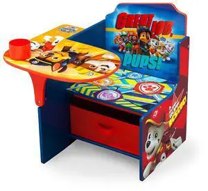 Delta Children Chair Desk with Storage Bin - Ideal for Arts & Crafts, Snack Time, Homeschooling, Homework, Reading & More, Nick Jr. PAW Patrol, with Cup Holders|Arm Rest, Engineered Wood