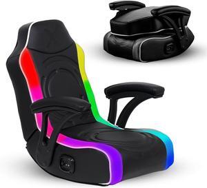X Rocker Video Gaming Floor Rocker Chair, Built-in Audio Speakers, Foldable for Bedroom or Game Room, Gifts for Gamers, Boys Girls Teens 5-17