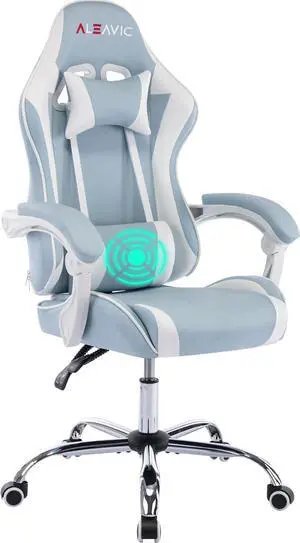 ALEAVIC Gaming Chair for Adults, High Back Ergonomic Computer Gaming Chair with Headrest and Lumbar Support, Blue