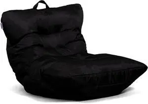 Big Joe Roma Bean Bag Chair, Black Smartmax, Durable Polyester Nylon Blend, 3 feet