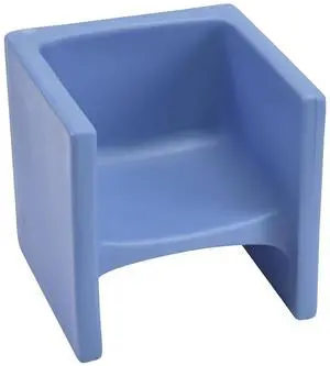 Children's Factory 3-in-1 Cube Chair for Kids, Flexible Seating Classroom Furniture, 1-Pack, Sky Blue