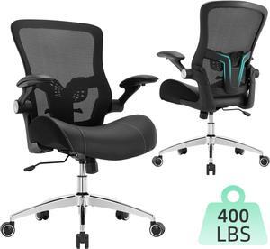 Office Chair Ergonomic Desk Chair-400lbs Big and Tall Heavy Duty, Wide & Soft 3D Modeling Foam Cushion Home Office Desk Chair with Adjustable Seat Height, Executive Computer Task Chair