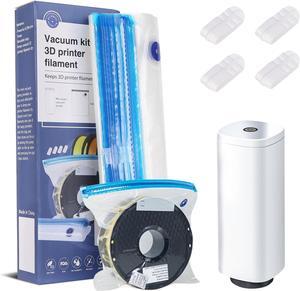 3D Printing Filament Storage Bags Vacuum Kit,10Pcs Filament Vacuum Bags with Automatic Pump/Clips, Filament Bags Storage Spool Sealing for Keeping Filament Dry