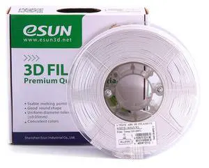 eSUN 1.75mm White ABS 3D Printer Filament 1kg Spool (2.2lbs), White
