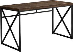 Monarch Specialties I 7450 Computer Desk, Home Office, Laptop, Work, Metal, Laminate, Brown, Black, Contemporary, Modern Monarch Specialties I 7450 Computer Desk, Home Office, Laptop, Work, Metal, Laminate, Brown, Black, Contemporary, Modern