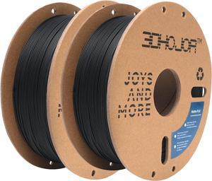 Matte PLA Filament 1.75mm, Upgrade Matte 3D Printer PLA Filament, 1KG*2 Bundle Cardboard Spool 3D Printing Filament for 3D Printers(Matte Black 2Pack)