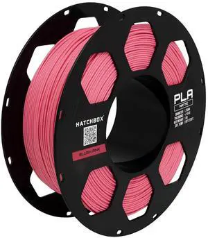 HATCHBOX Matte PLA 3D Printer Filament, Dimensional Accuracy +/- 0.03 mm, 1 kg Spool, 1.75 mm, Blush Pink