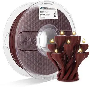 AMOLEN Rosewood PLA Filament 1.75mm, 3D Printer Wood Filament Add 15% Real Wood Fiber, Matte and Frosted 3D Filament, 1.75 PLA Filament Wood 3D Printing Filament, 1kg 15% Wood Fiber