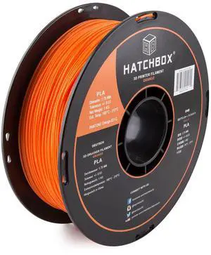 HATCHBOX 1.75mm Orange PLA 3D Printer Filament, 1 KG Spool, Dimensional Accuracy +/- 0.03 mm, 3D Printing Filament