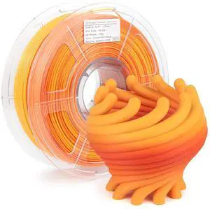 iSANMATE Gradient Multicolors Filament, PLA Plus Rainbow Filament 1.75mm, Fast Change Multicolor Rainbow PLA Filament, Red, Orange 3D Printing Filament 1KG/2.2lb