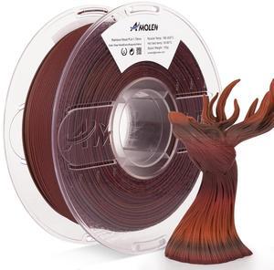 AMOLEN 3D Printing Filament Dark Wooden Rainbow Color Change Printer Filament PLA 1KG Spool 1.75mm 1.75mm Dry Rose Wood/Ebony/Burgundy/Walnut 1KG/2.2lb Fit Most FDM and Printer Pen Tigerwood