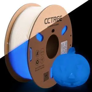 PLA+ Filament 1.75mm, Glow in The Dark 3D Printer Filament PLA Plus, Dimensional Accuracy +/- 0.03 mm, 1KG Spool (2.2 lbs), Glow 3D Printing Filament for Most FDM 3D Printers, Glow Blue