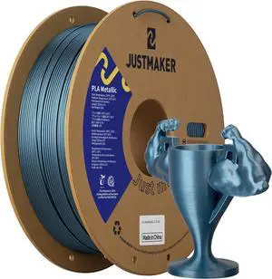 PLA Metallic Finish 3D Printer Filament, Metallic Shining Filament Without Paint, Dimensional Accuracy +/-0.03mm, 1.75mm, Upgrade Cardboard Spool,Fit Most FDM Printer, 1 kg, Blue