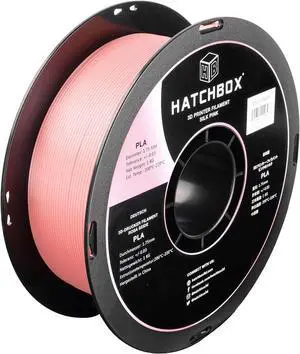 HATCHBOX Silk PLA 3D Printer Filament, Dimensional Accuracy +/- 0.03 mm, 1 kg Spool, 1.75 mm, Pink