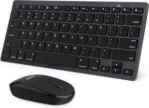 OMOTON Bluetooth Keyboard and Mouse Combo, Wireless Keyboard Mouse for iPad Pro 13,11(2024)/12.9, iPad 10th/9th/8th/7th Gen, iPad Air 6/5/4, and Bluetooth Enabled Devices (Black)
