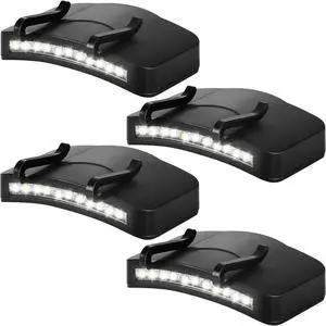 Mudder 4 Pcs Hat Light Clip 11 LED Cap Lights Clip on Hat Headlamp Battery Powered Cap Brim Lamp Black Waterproof Ultra Bright Headgear Flashlight for Hunting Camping Fishing Hiking Mudder 4 Pcs Hat Light Clip 11 LED Cap Lights Clip on Hat Headlamp Battery Powered Cap Brim Lamp Black Waterproof Ultra Bright Headgear Flashlight for Hunting Camping Fishing Hiking