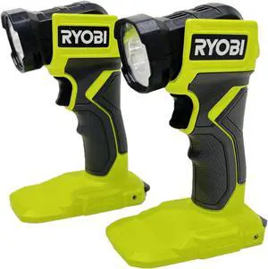 Ryobi 18V LED Light, PCL660 2Pk - Bulk Packaged, Handheld, Green, 2pk-PCL660=BT