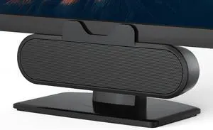 INGA Computer Speakers for Desktop PC, USB Monitor Speaker Bar with Clip-On, Wired Desk Speakers with HD Stereo Loud Sound, Laptop Speaker Mini Sound Bar, Easily Clamps to Monitor