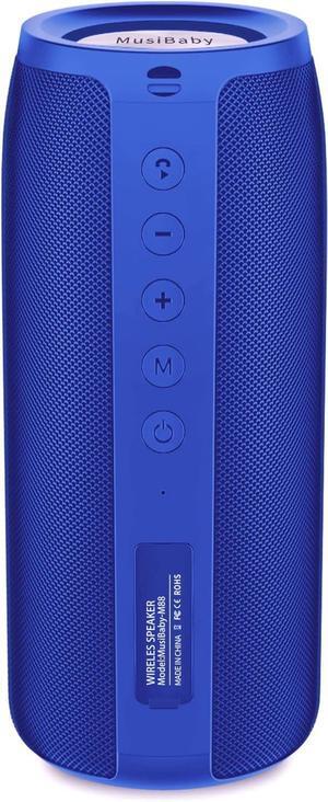 Bluetooth Speaker,MusiBaby M88 Speaker,Speakers Bluetooth Wireless,Dual Pairing, Bluetooth 5.0,Loud Stereo Sound,Booming Bass,30H Playtime for Home& Outdoor Party,Beach,Portable Speaker,Gifts(Blue)