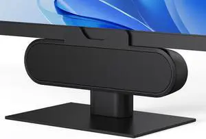 Inwa Computer Speakers for Desktop PC, USB Monitor Speaker Bar with Clip-On, Wired Desk Speakers with HD Stereo Loud Sound, Laptop Speaker Mini Sound Bar, Easily Clamps to Monitor