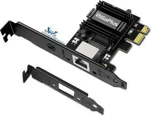 2.5Gb PCIe Network Card, GiGaPlus 2500Mbps Ethernet Interface Adapter, with Realtek RTL8125B, Wake on LAN, 2.5G NIC Compliant Windows/Linux/MAC OS