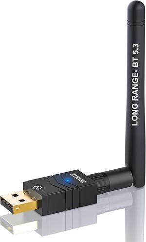 ZEXMTE 5.3 USB Bluetooth Adapter for PC, Long Range 100M PC Bluetooth Adapter, Plug & Play for Windows 11/10, Bluetooth Dongle for Desktop, Laptop, Printers, Keyboard, Mouse, Headset, Speakers