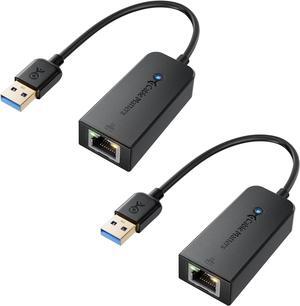 Cable Matters 2-Pack, Plug & Play USB to Ethernet Adapter with PXE, MAC Address Clone Support (USB 3.0 to Gigabit Ethernet, Ethernet to USB, Ethernet Adapter for Laptop) Supporting 10/100/1000Mbps
