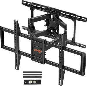 ELIVED TV Wall Mount for Most 37-82 Inch OLED QLED TVs, 8 Ball Bearings Smooth Swivel Extend for Ultra Slim Screens, Wall Mount TV Bracket Max VESA 600x400mm, Fits 24" Wood Studs, 100 lbs.