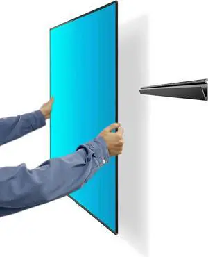No Stud TV Wall Mount, 32-75 inch TVs Drywall Studless Bracket, No Damage, No Drill, Non Screws, 1 Minutes Easy Install TV Hanger fits VESA 100x100 to 600x400, Include Hardware Levels