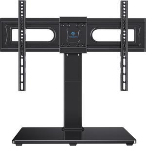 PERLESMITH Universal Swivel TV Stand Mount for 37-75 Inch LCD OLED Flat/Curved Screen TVs-Height Adjustable Table Top TV Stand/Base with Wire Management,VESA 600x400mm up to 99lbs,PSTVS18