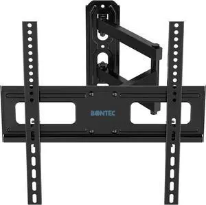 BONTEC Full Motion TV Wall Mount for 26-60 Inch LED LCD OLED Flat & Curved TVs, Swivel & Tilt Adjustable with Max VESA 400x400mm, Corner Wall Mount Bracket Holds Up to 77lbs, Easy Installation