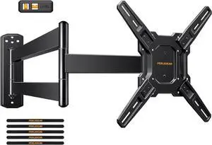 Long Arm TV Wall Mount for 26-65 inch TVs up to 100 lbs Corner TV Mount Bracket with 31.65 Extension Swivel Tilt Articulating Arms Full Motion Wall Mount Max VESA 400x400mm PGMF25B