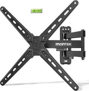 monTEK Full Motion TV Wall Mount Bracket for Most 13-55 Inch LED LCD Flat Screen TVs & Monitors, Swivel Tilt Extension Rotation with Articulating Arms, TV Mount Max VESA 400x400mm, up to 55lbs