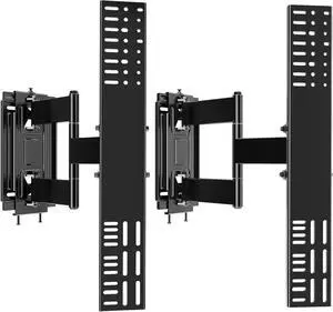 HOME VISION Heavy Duty Full Motion TV Wall Mount Bracket for 48-120 Inch Flat/Curved TVs, 200Lbs Capacity, Low Profile Ultra Slim Design with Swivel/Tilt, Corner Large Dual Arm, Max VESA 2000x600mm