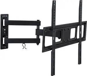 Mount-It! Full Motion TV Wall Mount | Single Stud Installation | Swivel, Tilt & 17 Extension | Single Arm Bracket for 37-70 Inch TVs | Heavy-Duty Steel | Fits VESA 100x100-600x400 | 77 lbs Capacity