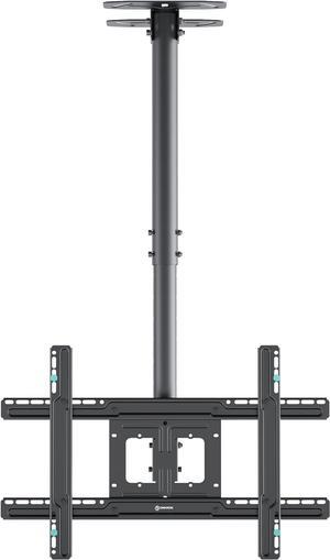 ONKRON TV Ceiling Mount for 32-80 Inch Screen up to 150 lbs, Full Motion, Height Adjustable Ceiling TV Mount Long 100x100-600x400 VESA, Tilt and Swivel Television Mount Drop Down Black