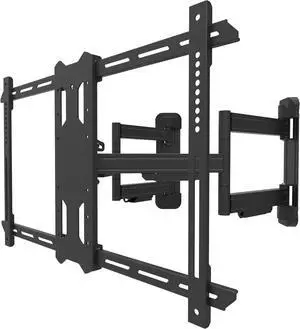 Kanto PDC650 Full Motion Corner TV Mount for 37-inch to 70-inch TVs | Supports up to 125 lbs | Swivel 40° | Tilt +15°/-3° | Black
